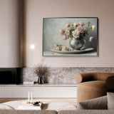 Floral 999 Canvas Art 60 x 40 cm / Black