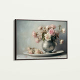 Floral 999 Canvas Art 60 x 40 cm / Black